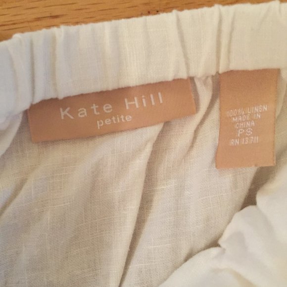 White linen summer pants - Picture 3 of 5